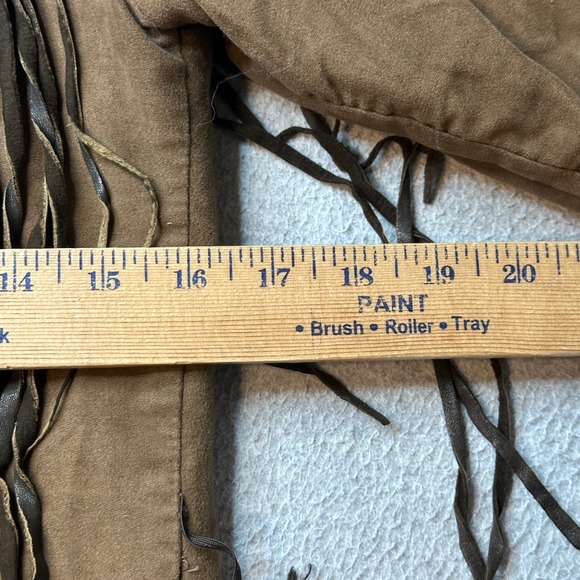 Womens Fringe Jacket Small Brown Western Suede Boho Cowgirl Vintage Style - Picture 7 of 10